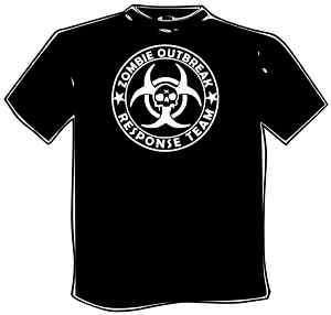 Zombie Out Break Response team T Shirt, NEW  