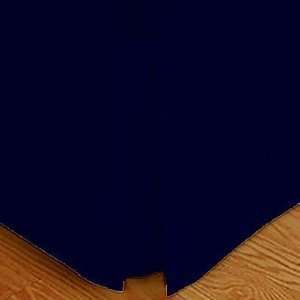 Wrinkle Free Solid Navy FULL Size Pleated Tailored Bed Skirt with 14 