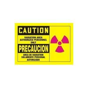 RADIATION AREA AUTHORIZED PERSONNEL ONLY (W/GRAPHIC) (BILINGUAL) Sign 