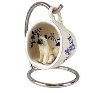  Akita Blue Tea Cup Dog Ornament   Fawn: Home & Kitchen