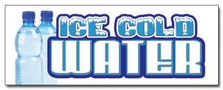 24 ICE COLD WATER DECAL sticker bottled water stand  