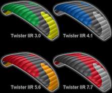 Peter Lynn Twister IIR 5.6m 4 lines handles power kite  