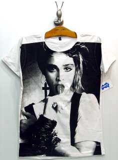 MADONNA Lollipop 80s Pop Star Icon Punk Rock T Shirt S  