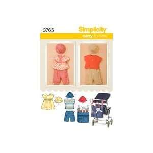  Simplicity Baby Pattern #3765 Dress, Hat, Top, Pants, T 