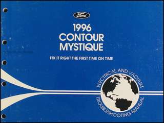 1996 Ford Contour Mystique Electrical Troubleshooting Manual Wiring 