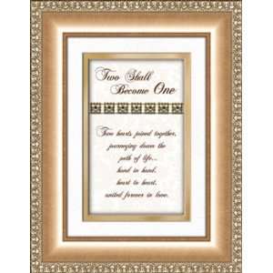  Wedding Anniversary Gift Two Shall Become One Framed Verse 