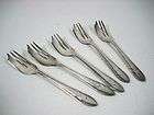 Set Sheffield Loxley 5 Pastry Forks England Silverplate M S Ltd EPNS 