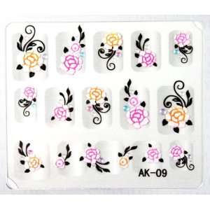   Nail art nail decals fashion stereoscopic 3D nail stickers flowers