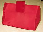 Red Shiseido Makeup Bag Tote Patent Leather & Nylon ~ New, Nice Size 