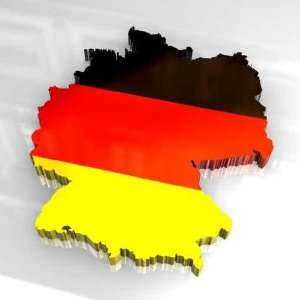  3D Flag Map of Germany   Peel and Stick Wall Decal by 