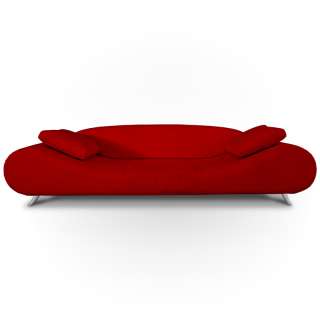 Contemporary Red Fabric 3 Seater Lounge Modern Design Sofa 