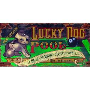  Vintage Signs   Lucky Dog   Large: Everything Else