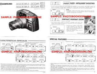 Samsung Maxima Zoom 105, 105 QD Instruction Manual  