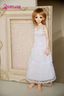 Handmade Outfit Dollfie MSD Unoa Volks 43cm doll white dress  
