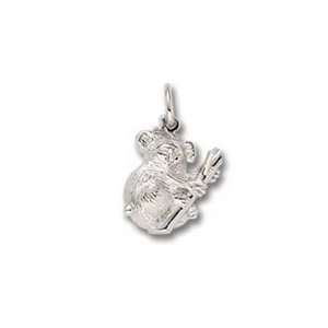  4075 Koala Bear Charm   Sterling Silver: Jewelry