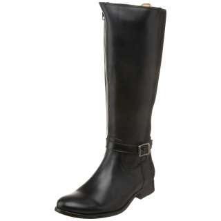   Tall stretch Goring Zip Black Leather Riding Boots size 8  