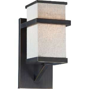 Nuvo Lighting 60/4391 One Light Skyline Wall Sconce with Beige Linen 