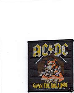 AC/DC GIVIN THE DOG A BONE SEW ON WOVEN PATCH   