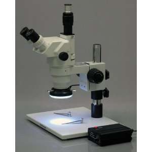 2X 45X Zoom Microscope with 60 LED Metal Ring Light  
