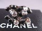 Auth CHANEL 09A Huge CC Crystal Pearl Colorful CC Ring