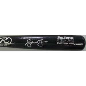  Andruw Jones Black Engraved Big Stick Bat AS IS: Sports 