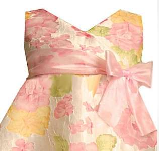 NWT Baby Girl Sizes 12, 18, 24 Months Bonnie Baby Ivory Floral 