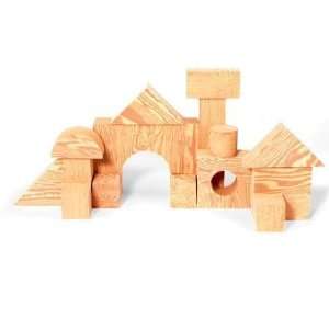  32 pc. Faux Wood Foam Block Set by Edushape: Toys & Games