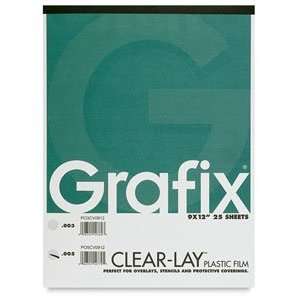  Grafix Clear Lay Plastic Film Pads   11 times; 14, Plastic Film 