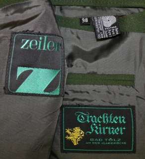 ZEILER WOOL Green German Men Designer Suit JACKET 40 M  