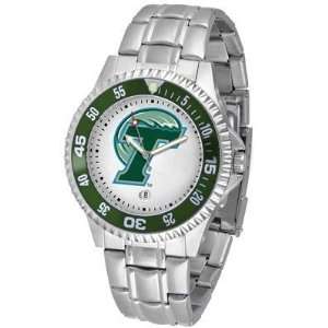 Tulane Green Wave Suntime Competitor Game Day Steel Band Watch   NCAA 