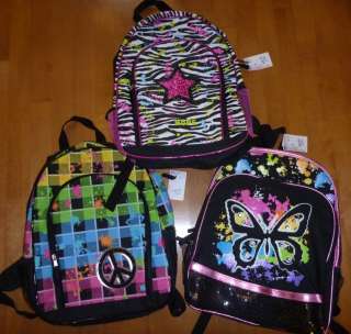 NWT Girls Zebra 80s BACKPACK School book bag Full Size *U PICK 