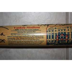   MARTIN RIZZUTO HUNTER MIZE BERRA Yankee Auto Bat