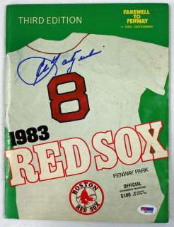 RED SOX CARL YASTRZEMSKI AUTHENTIC SIGNED FAREWELL TO FENWAY MAG PSA 