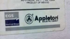 APPLETON ADR 1034 100 AMP 3 WIRE 4 POLE RECEPTACLE  