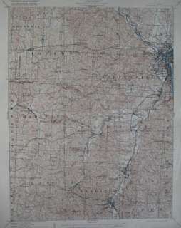 1910 Electric Railway National Road Map ZANESVILLE Ohio  