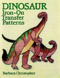 dinosaur iron on transfer barbara christopher paperback $ 3 50