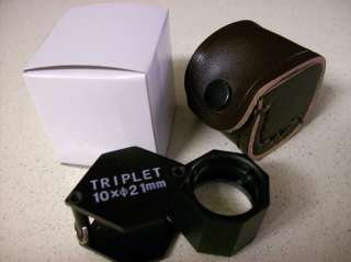 10x21mm Triplet HEX 10x eye loupe 10x21 Gem Magnifier  