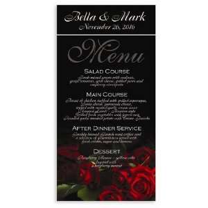    250 Wedding Menu Cards   Love Rose So Deep: Office Products