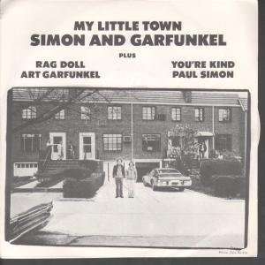  MY LITTLE TOWN 7 INCH (7 VINYL 45) ITALIAN CBS 1975 