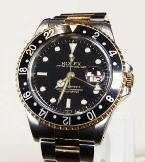 Rolex GMT Master Date Watch Gold and Stainless Steel  
