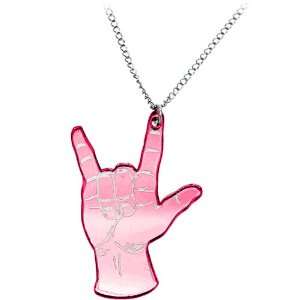  Pink Sign Me Up Love Necklace Jewelry