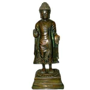 Buddha, the Universal Teacher Antiquated Brass Buddha Statue 16 Free 