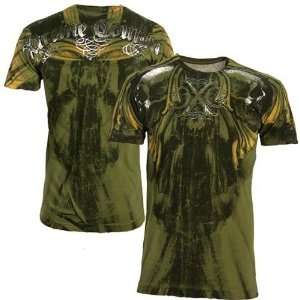 Xtreme Couture Green Red Leaf Premium T shirt