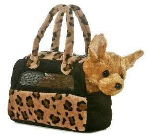   Fancy Pal Leopard Print Pet Carrier with Chihuahua 8 