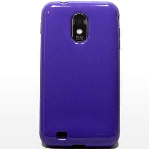  GLOSSY SOLID PURPLE Flexible TPU Case for Samsung Galaxy S 
