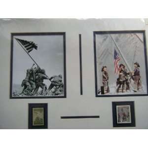   of flag on Iwo Jima and at ground zero WTC stamp art: Everything Else