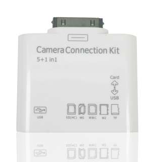 in 1 Camera Connection Kit Card Reader USB SD TF MS MMC for iPad 1/2 