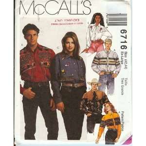  McCalls 6716 Western Shirt: Arts, Crafts & Sewing