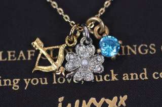 New in Box AUTHENTIC Juicy Couture Clover Love Luck Couture Necklace 