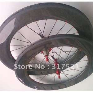  bicycle wheelset carbon fibre 700c 89mm tubular 1 pair/lot 